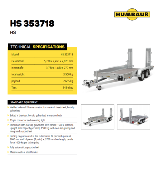 Kerra Humbaur HS3537183.5 T 3.75x1.85m - Image 2