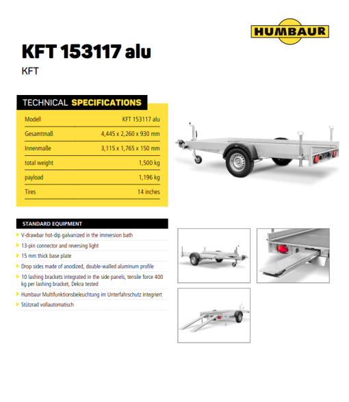 Kerra KFT153117 Alu 1500kg sliskjur/stoð - Image 2
